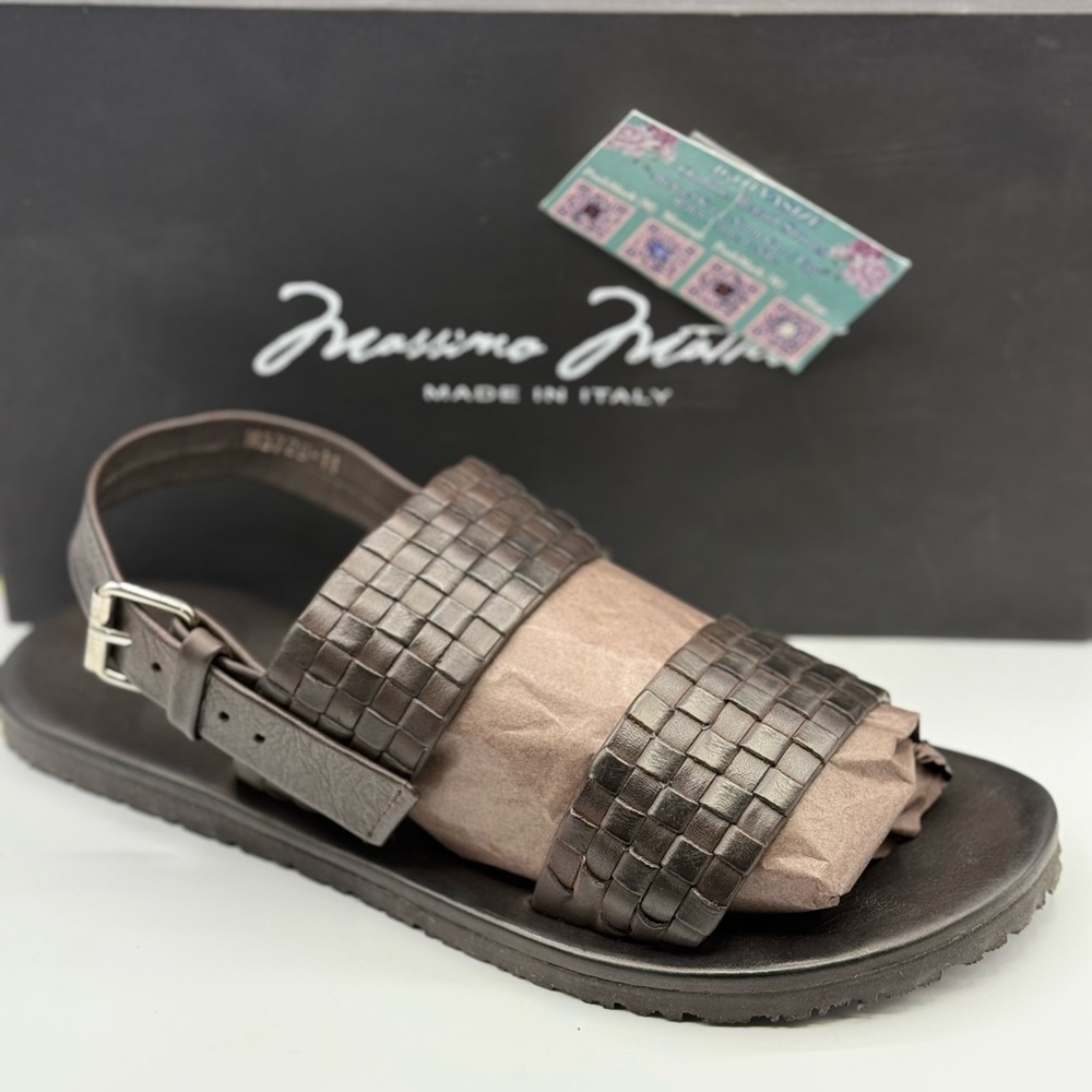 MASSIMO MATTEO WOVEN SLIDE SANDAL (11)‎